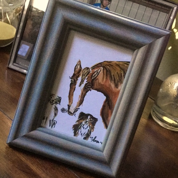 Other - Artisan print artwork farmer’s market horse dog pet animal artwork cowgirl farm